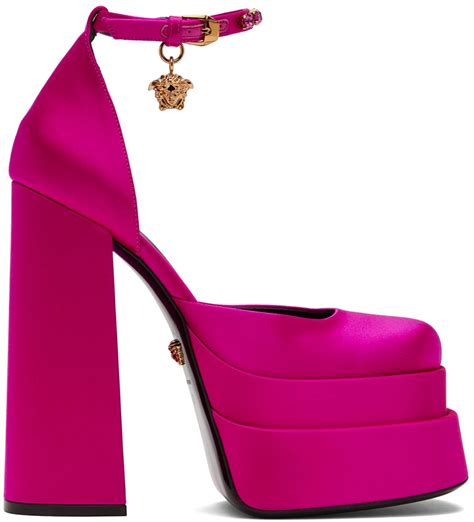 versace pink crystal heels|versace heels price.